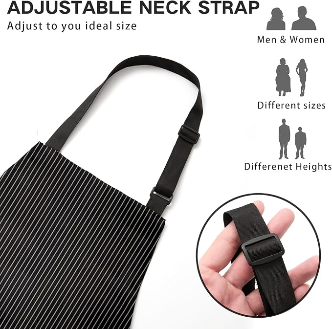 BeLuyi 2 Pack Adjustable Bib Apron - Image 2