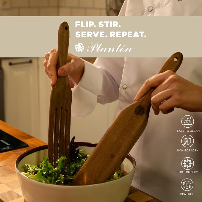 As Seen On TV, Spurtles Kitchen Tools Wooden, Plantéa Handmade Wooden Spoons - Image 3