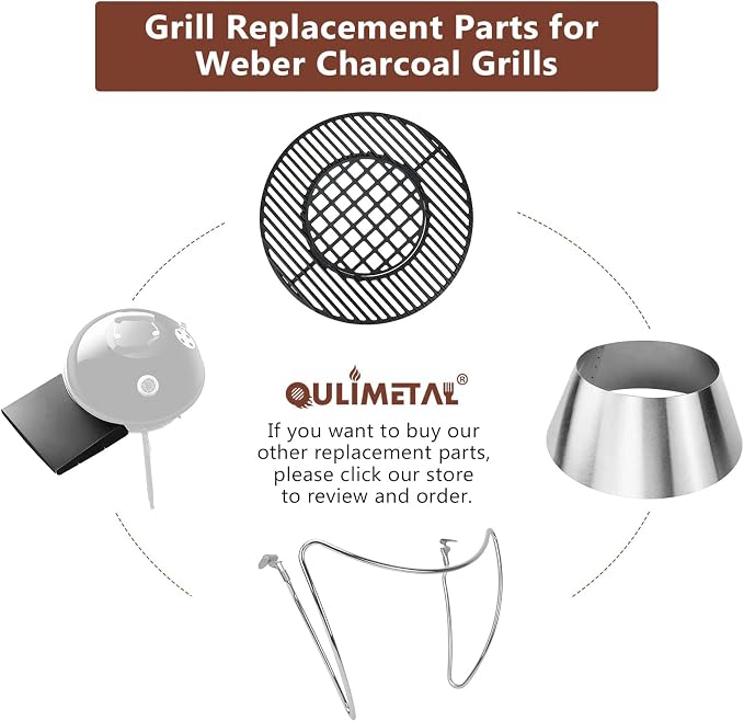 QuliMetal Grill Lid Holder for Weber Charcoal Kettle Grill 22.5 Inch and 18.5 - Image 7