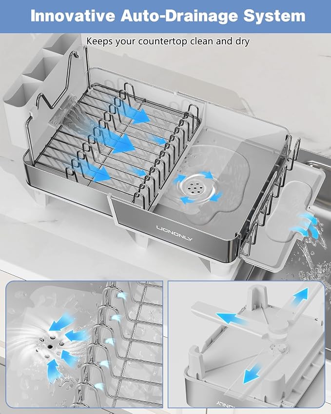 Dish Drying Rack, 304 Stainless Steel Expandable Dish Rack - Image 5
