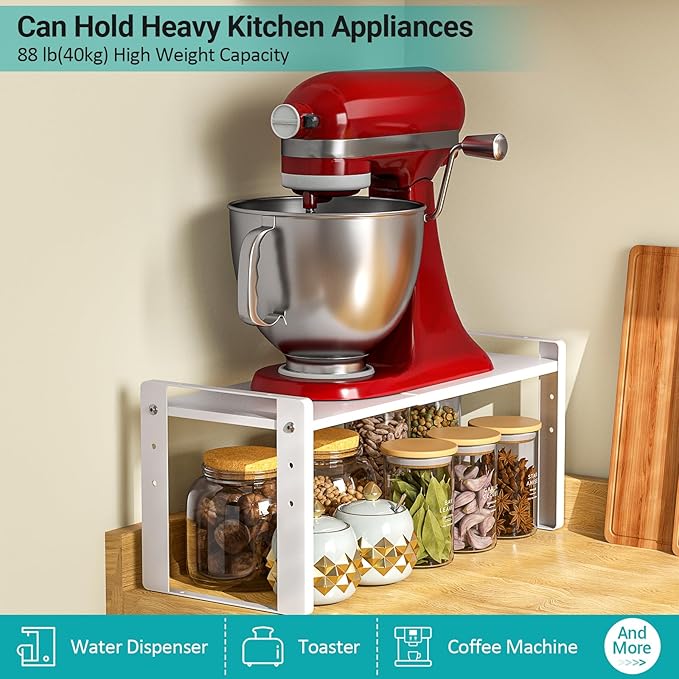 Expandable Cabinet Organizer Shelves, 88lbs High Weight Capacity, Heavy-Duty - Image 4