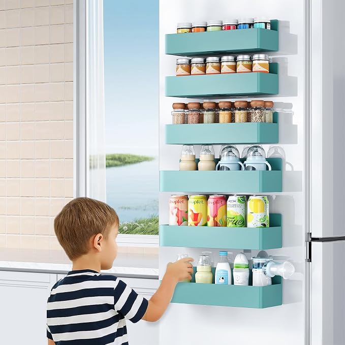 Mystozer Magnetic Spice Rack for Refrigerator, Kitchen Organizer and Storage - Image 4