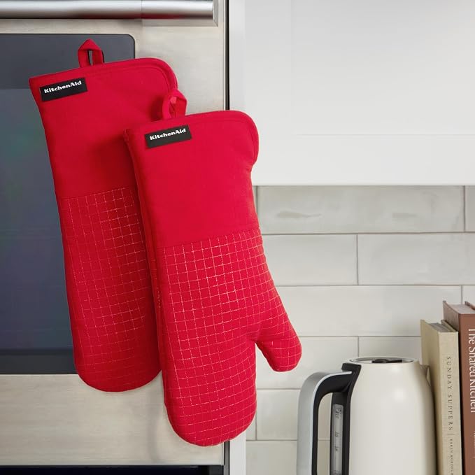KITCHENAID Gourmet Series Gridlines Oven Mitts 2-Pack Set, Heat Resistant up to - Image 5