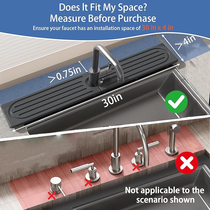 Stone Faucet Mat for Kitchen Sink, Water Absorbing Sink Water Splash Guard - Image 2