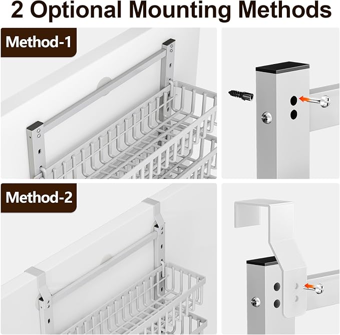 POKIPO 9 Tier Over The Door Pantry Organizer, 2 in 1 Wall Mount or Hanging - Image 3