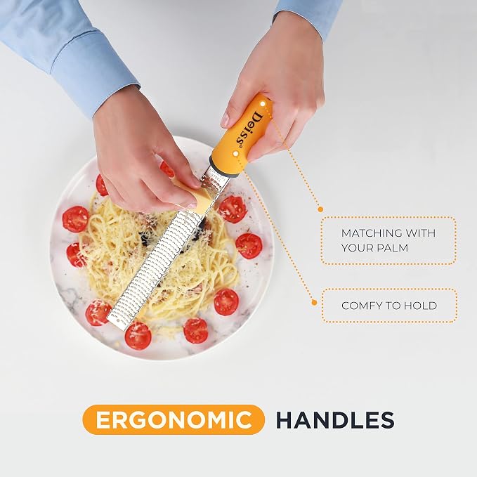 Deiss PRO Citrus Zester & Cheese Grater — Parmesan Cheese Lemon, Vegetables - Image 4
