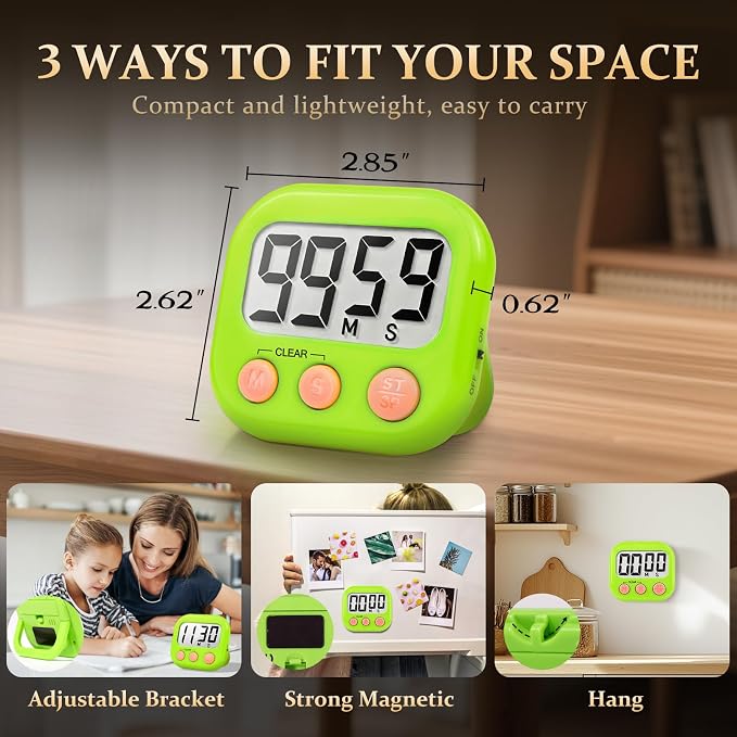 12 Pack Digital Kitchen Timer Small Classroom Timers - Image 4