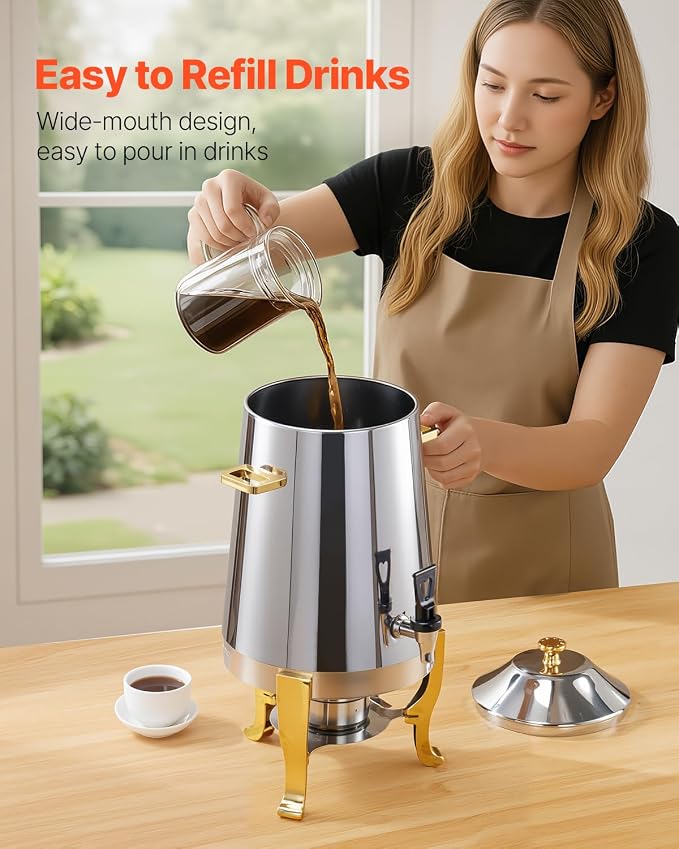 VEVOR Stainless Steel Beverage Dispenser, 3.4 Gallon Drink Dispenser - Image 5
