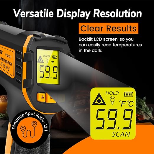Infrared Thermometer Digital Temperature Gun Laser Meat Thermometer - Image 4