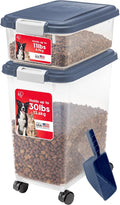 IRIS USA Dog Food Storage Container, 30 lbs & 11 lbs Combo, Cat Food Storage by IRISUSA