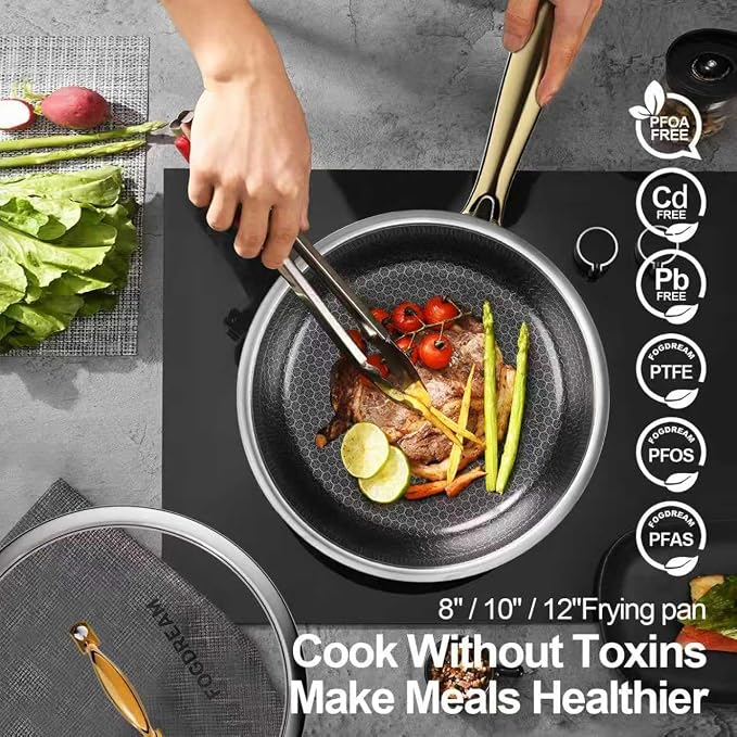 FogDream 10 Inch Stainless Steel Frying Pan - Image 3