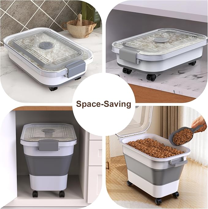 Rice Storage Container, Collapsible Airtight Food Storage Containers 20-30lbs - Image 7