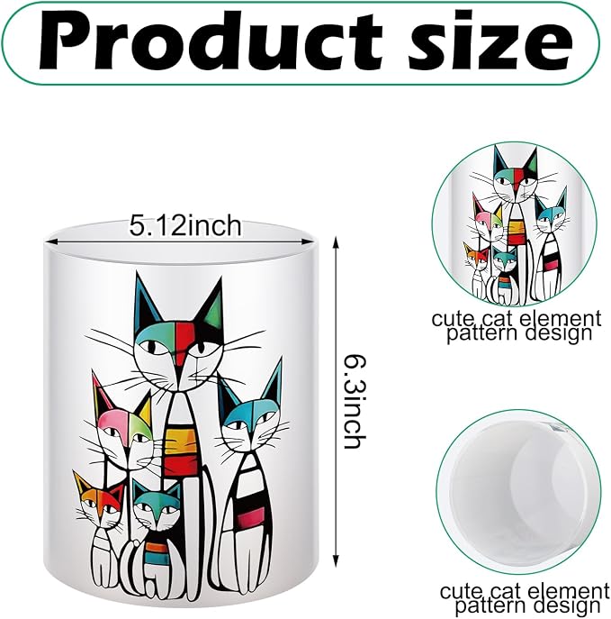 WILLBOND Cat Kitchen Decor Acrylic Kitchen Utensil Holder Crock Spoon Organizer - Image 3