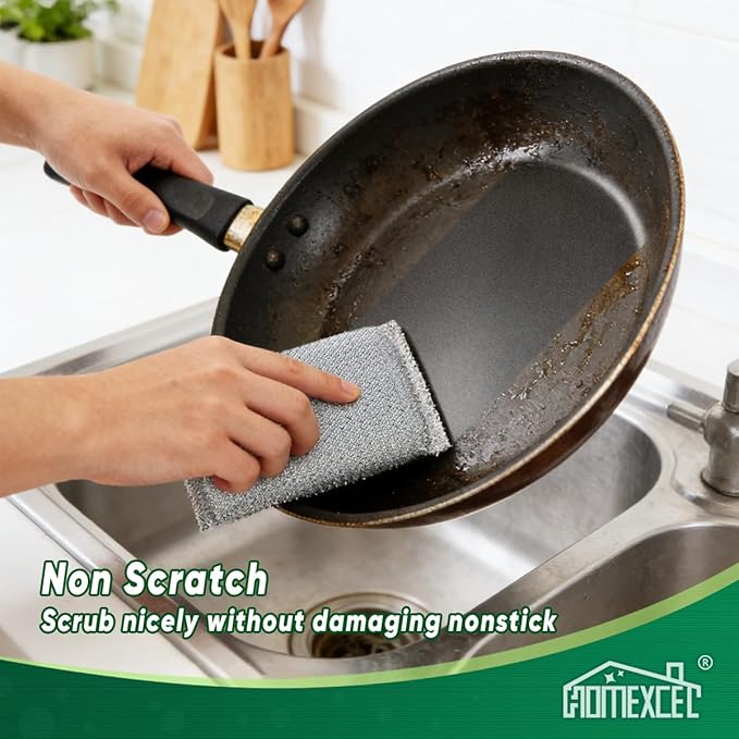 HOMEXCEL All-Purpose Sponge Pads 12PK, Non-Scratch Dish Sponges Safe - Image 3