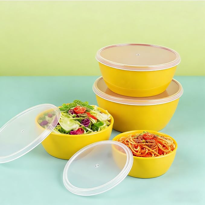 4-Piece Classic Plastic Prep Bowls - Image 4