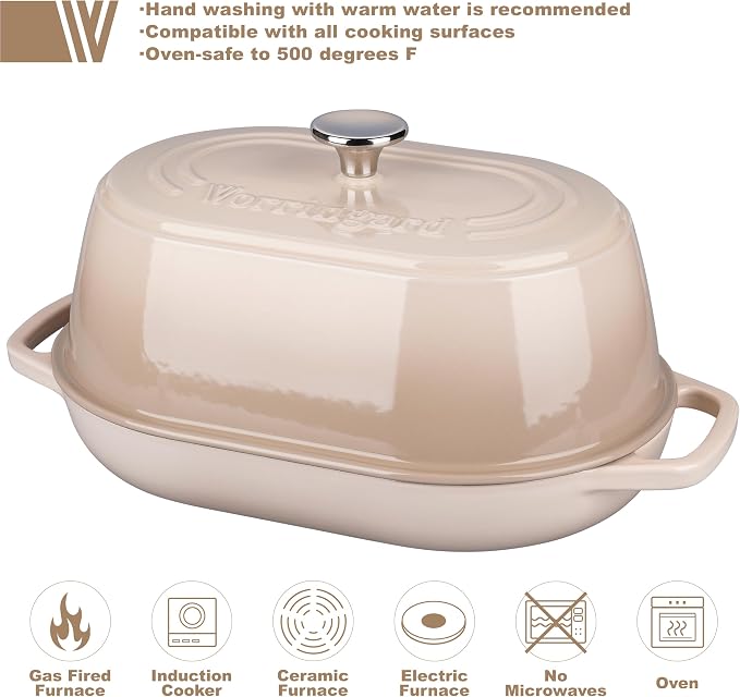 VORRINGARD Enameled Cast Iron Dutch Oven Pot - Image 3