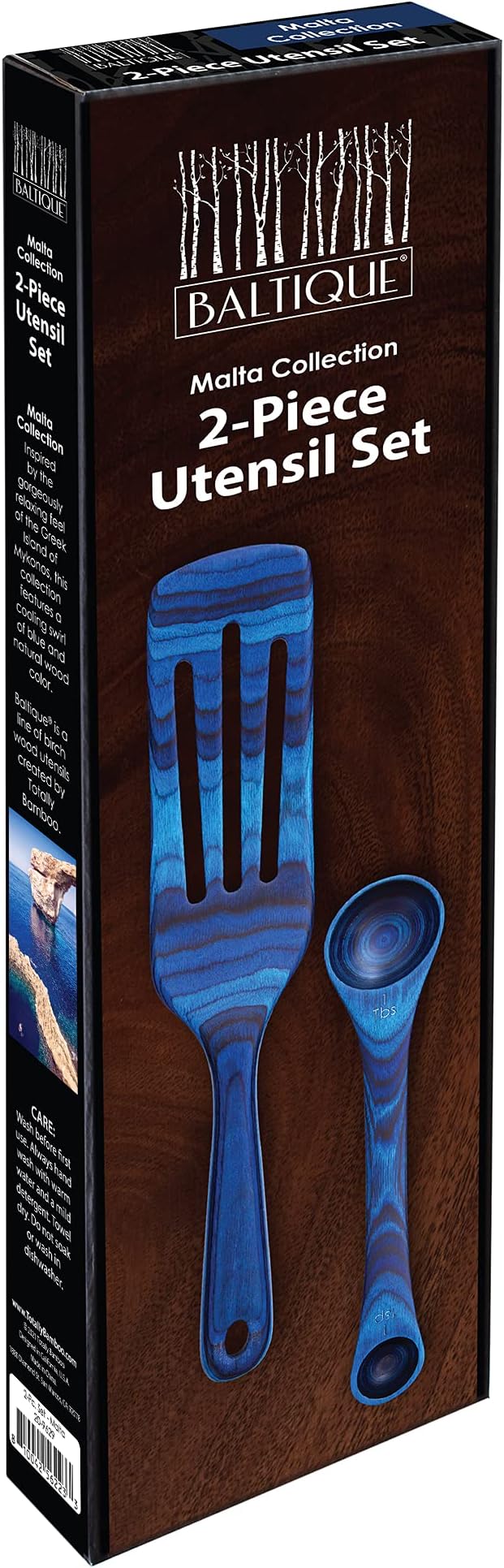 Totally Bamboo Baltique Malta Collection 2 Piece Cooking Utensil Set, Spurtle & - Image 3