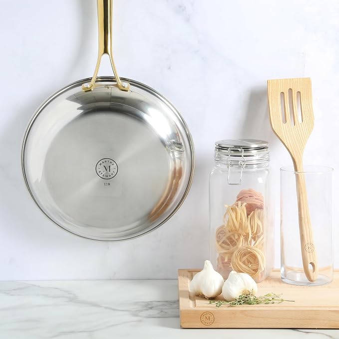 Martha Stewart Castelle 12-Inch Stainless Steel Frying Pan - Image 7