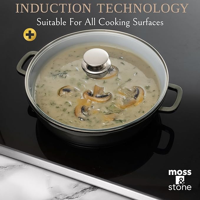 Moss & Stone 12 Inch Nonstick Large Skillet - Image 2