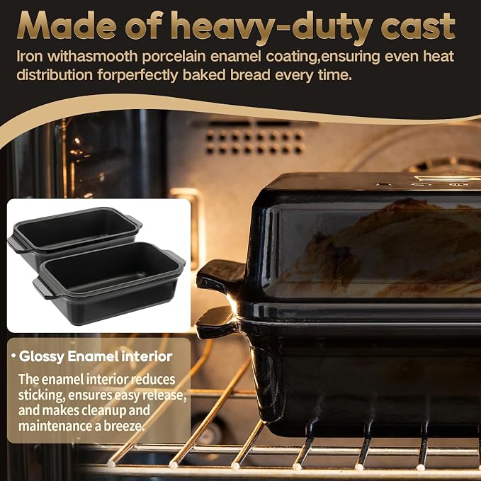 Enameled Cast Iron Dutch Oven for Bread Baking, 9×5 Dutch Oven Pot - Image 7