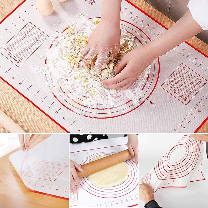 HULISEN Stainless Steel Biscuit Cutter Set, Silicone Mat, Pastry Scraper and - Image 5