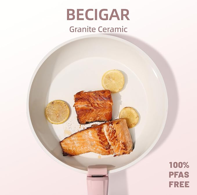 BECIGAR 23pcs Ceramic Pots and Pans Set, Nonstick Detachable Handle Cookware - Image 7