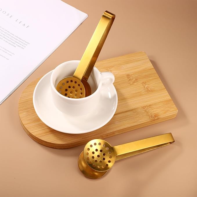 2pcs Tea Bag Squeezer Tongs, Stainless Steel Tea Bag Dispenser Gripper Picker - Image 4