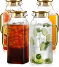 4 Pack 2 Liter/68 oz Square Glass Pitcher by Unknown