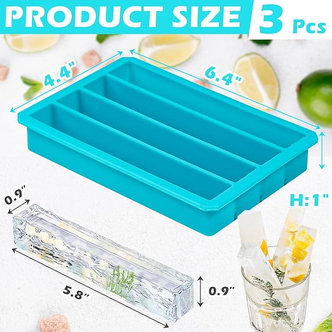 Webake Silicone Ice Cube Trays for Water Bottles Ice Cube Mold 12 Cavity - Image 2