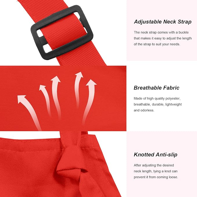 15 Pcs Adult Aprons Bulk with Pockets Adjustable Bib Chef Apron - Image 3