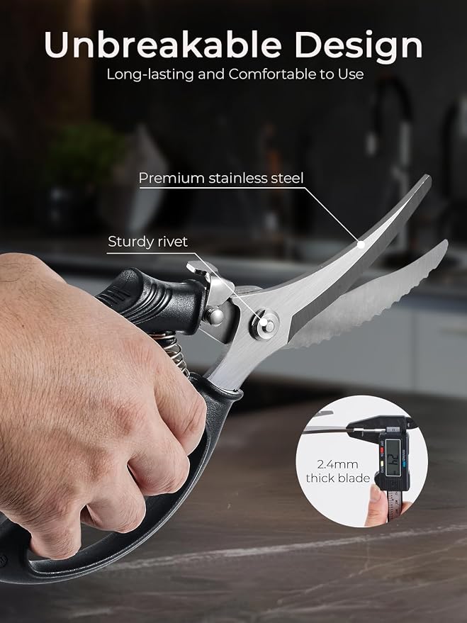 Poultry Shears, Heavy Duty Kitchen Shears - Image 7