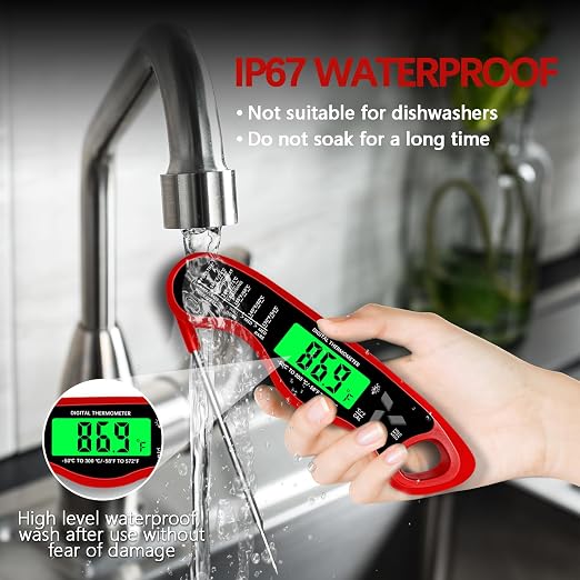 Meat Thermometer Digital，IP67 Waterproof Cooking Thermometer - Image 6