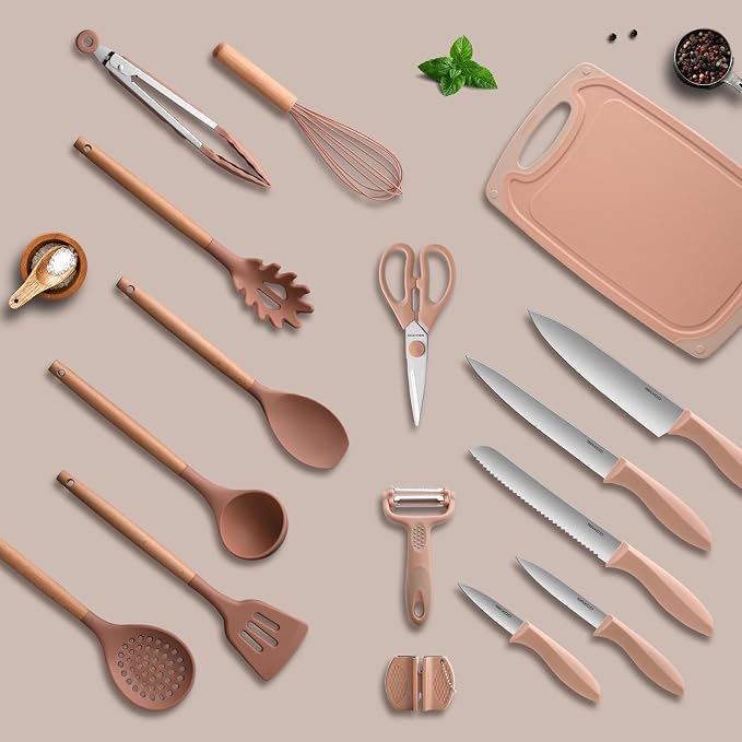RAXCO Utensil Sets, 18-Piece Silicone Cooking Utensils and Kitchen Accessories - Image 3