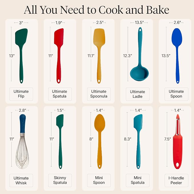GIR: Get It Right 10-Piece Silicone Ultimate Kitchen Utensil Set – Spatulas - Image 3