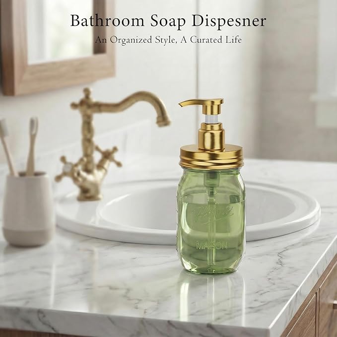 Amolliar Plastic Mason Jar Soap Dispenser - Image 3
