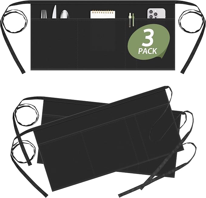 Syntus Server Apron for Men Women, Waitress Waist Apron by Syntus
