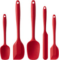 Silicone Spatula Set, 5 Piece Food Grade Rubber Spatulas by Hoewina
