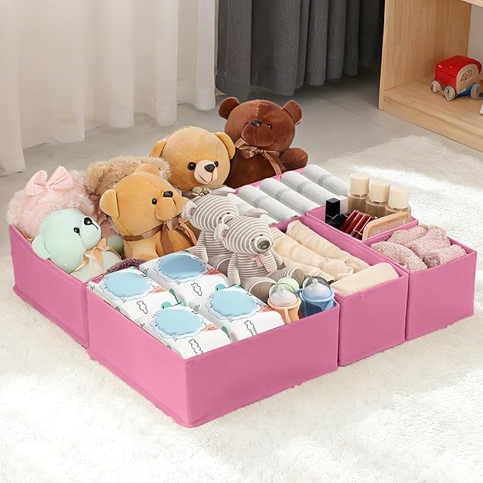 Drawer Organizer Clothes, 16 Pack Dresser Organizer Bins, Foldable Closet - Image 7