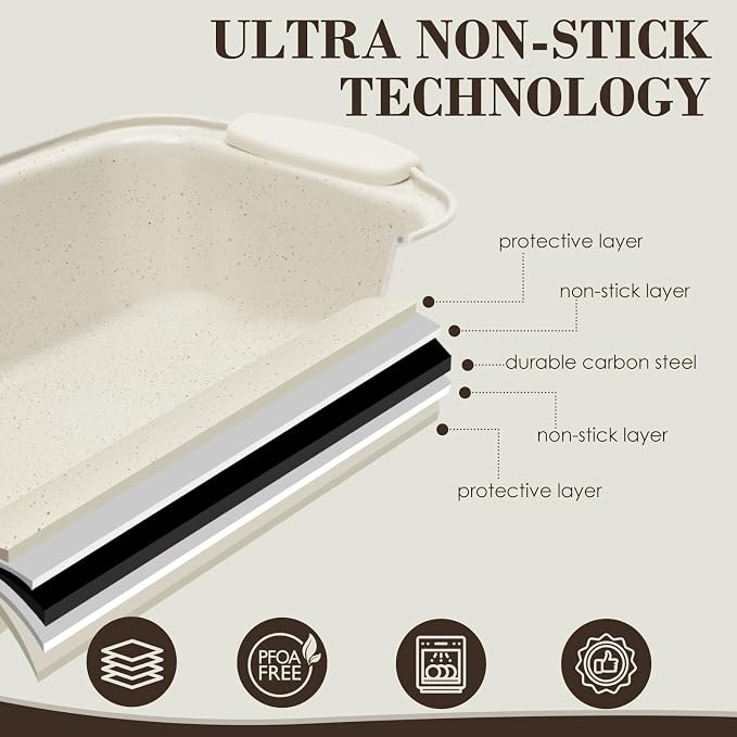 Baking Pans Set Nonstick, Stackable Bakeware Sets - Image 6