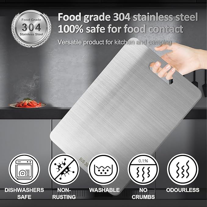 3pcs Stainless Steel Cutting Board Cutting Boards - Image 3