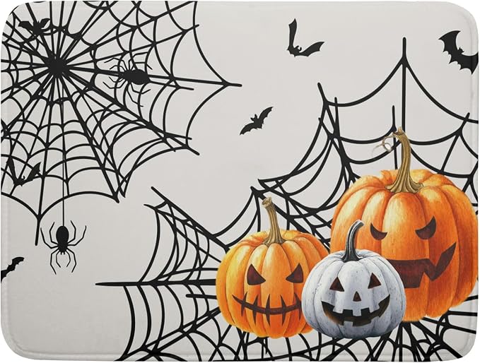 Giwawa Happy Halloween Dish Drying Mat 18"x24" Spooky Colorful Pumpkins by Giwawa