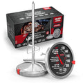 AWLKIM 2 Pack Stainless Steel Meat Thermometer, Safe Leave in Oven, 2.5-in by AWKLIM