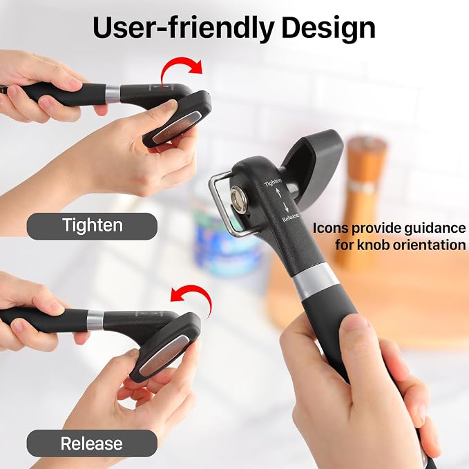 Beneno Can Opener, Manual Side Safe Cut Can Opener Smooth Edge - Image 6