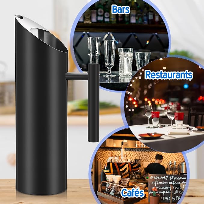 Funnymoom 3 Pack 53oz/1.5l Stainless Steel Water Pitcher Modern Metal Pitcher - Image 5