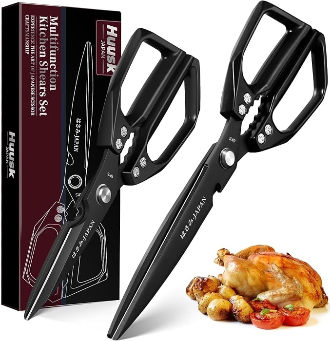 HUUSK Kitchen Scissors Set Black by HuuskKnife
