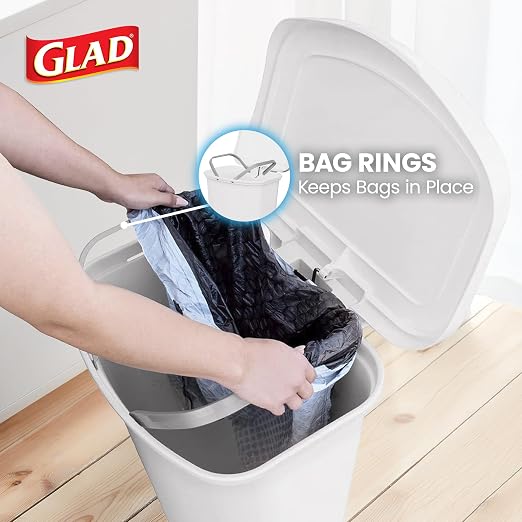 Glad 13 Gallon Trash Can | Plastic Kitchen Waste Bin - Image 5