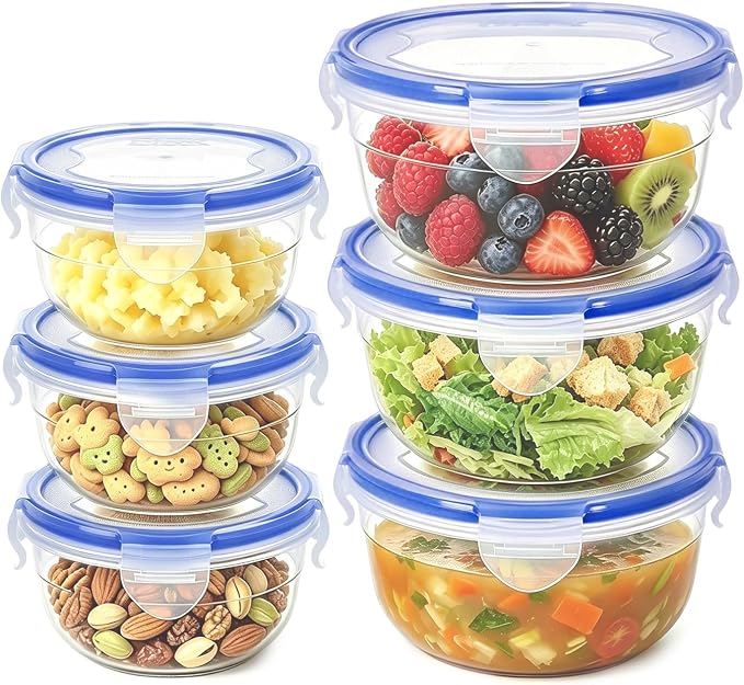 KIGI Leak-Proof Plastic Bowls, Airtight Lid, BPA Free, Meal Prep & Lunch by KIGI