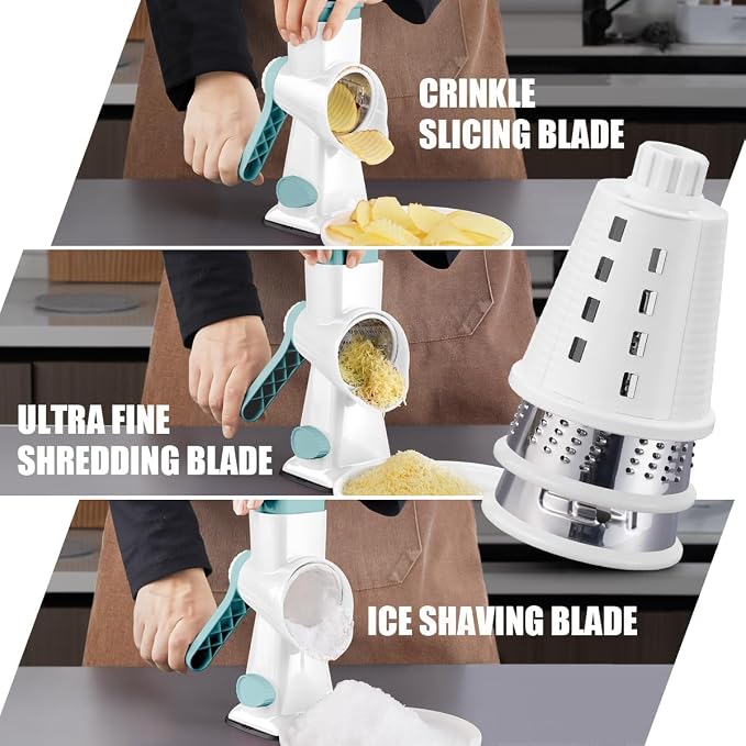 KEOUKE Rotary Cheese Grater Pro 6 in 1 - Image 2