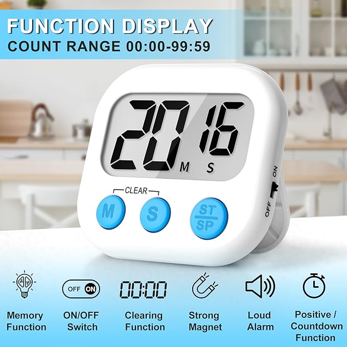 ZILLEEN Kitchen Timer Digital - Image 4
