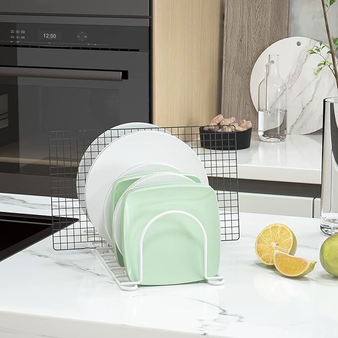 JAQ Pot Lid Rack Organizer, 10.5" Kitchenware Dividers Holder - Image 6